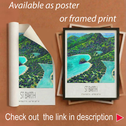 Art Print – St Barth – Eden Rock – Acrylic Print – Travel Poster – Caribbean Wall Art