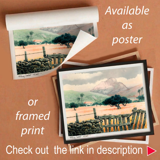 St Barth Watercolor Print – Salines – Framed Caribbean Wall Art