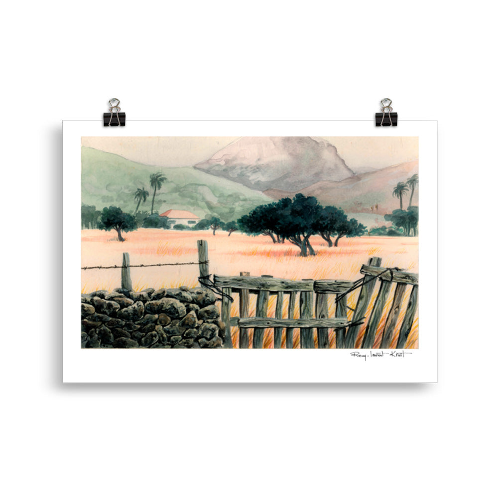 St Barth Watercolor Print – Salines – Caribbean Wall Art