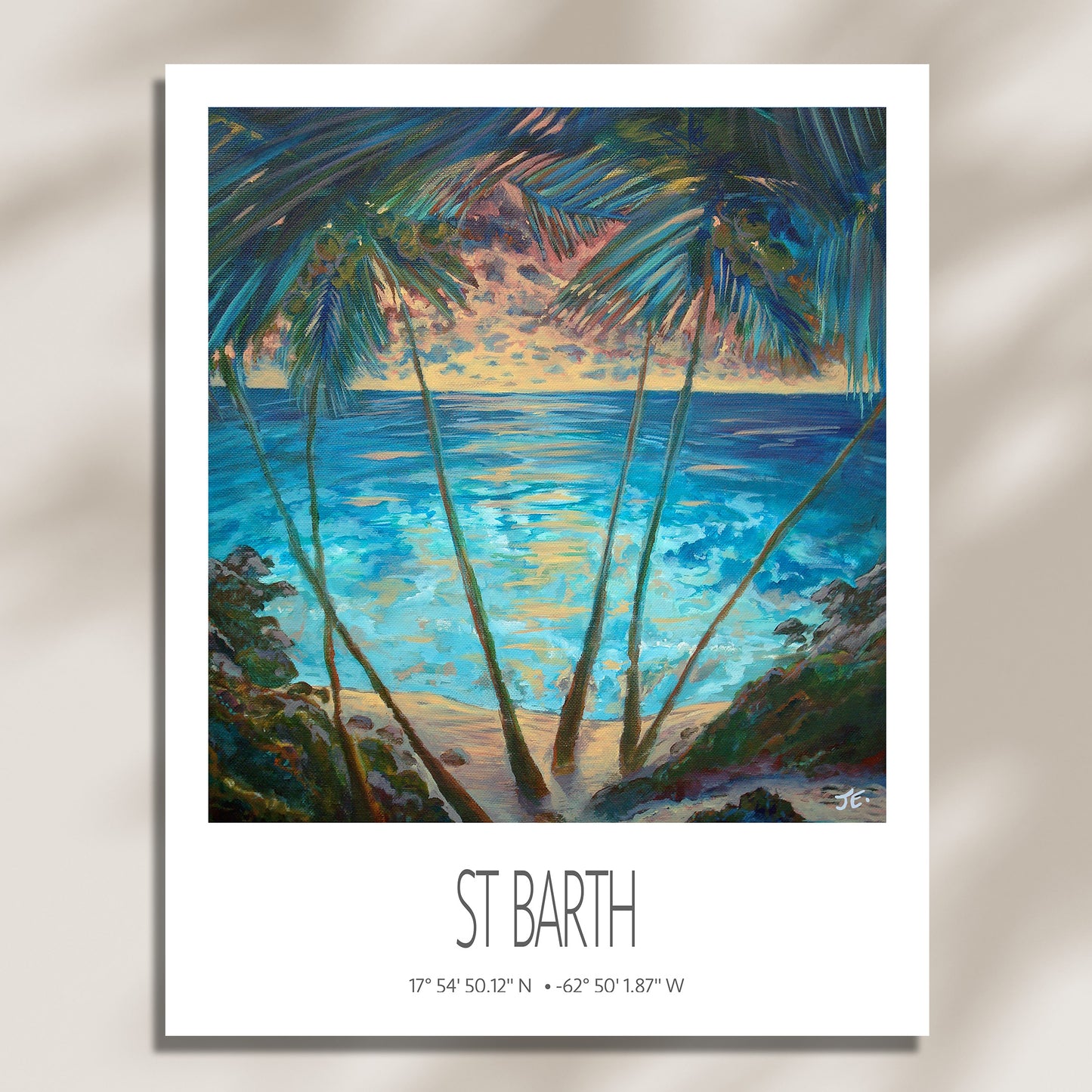 Art Print – St Barth – Cocos – Acrylic Print – Travel Poster – Caribbean Wall Art