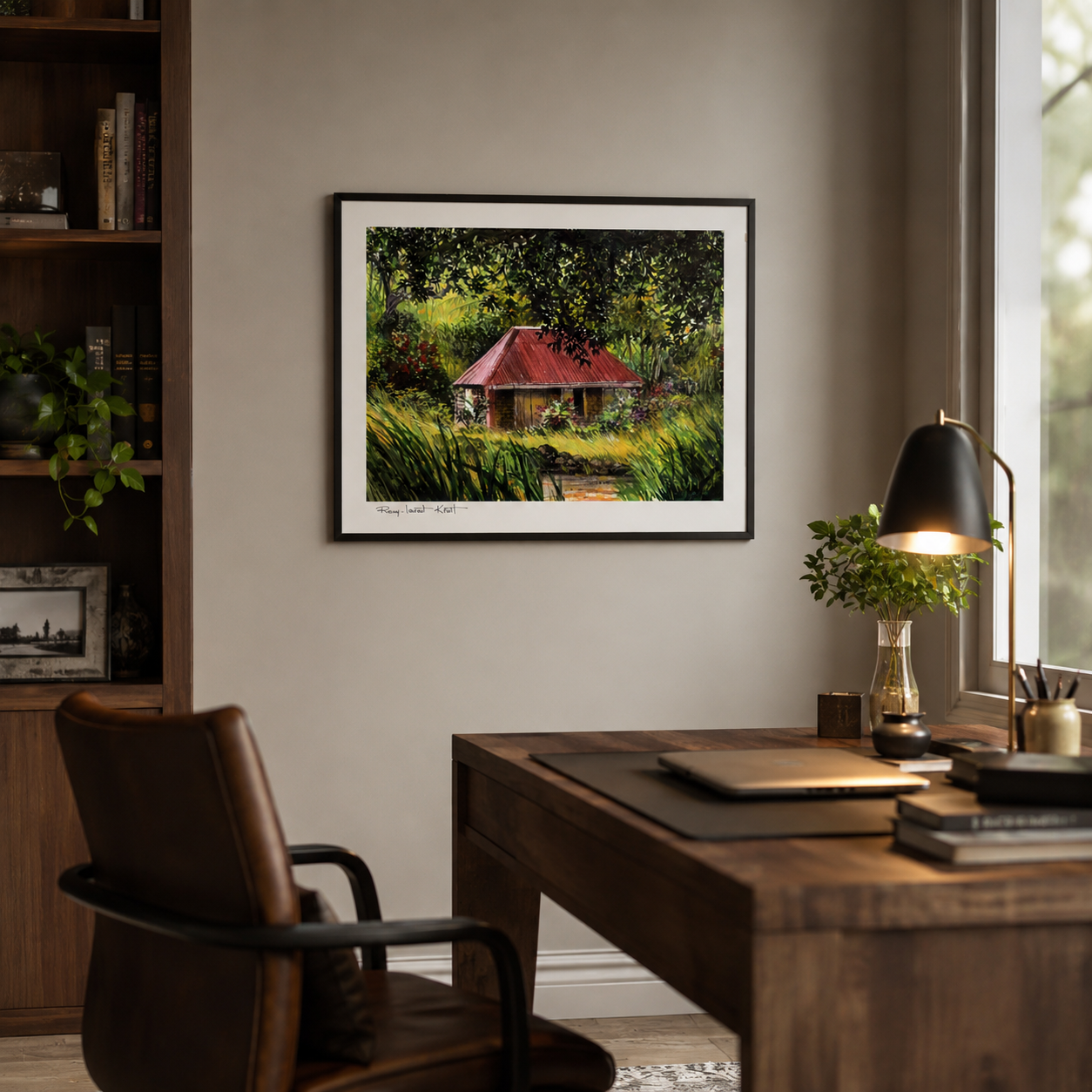 St Barth Watercolor Print – Vieille Case – Caribbean Wall Art