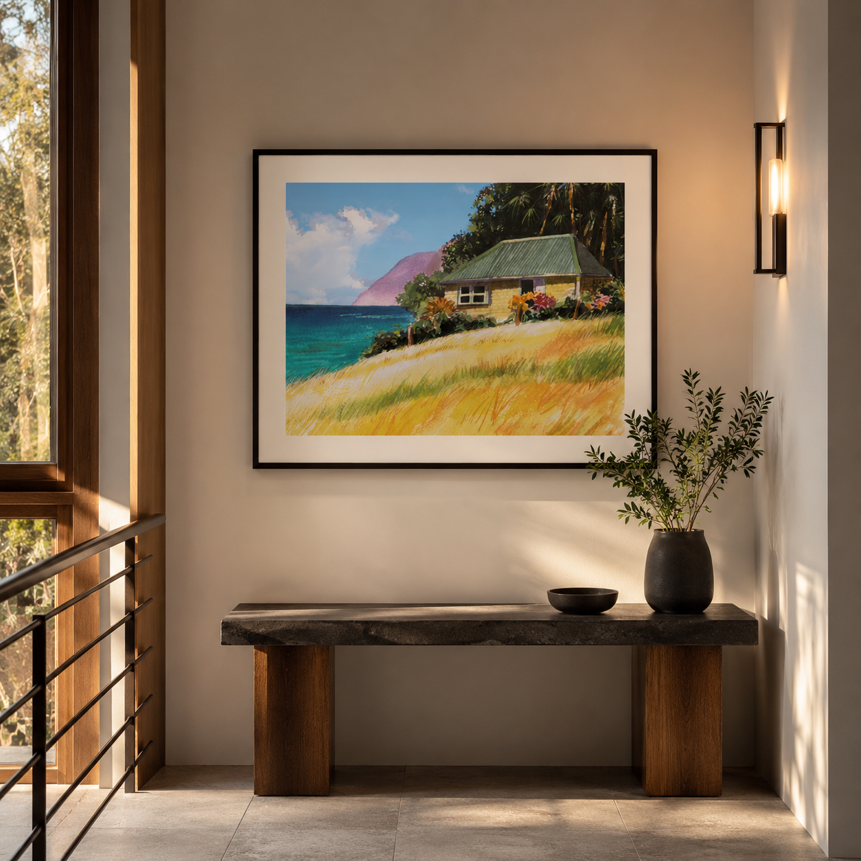 St Barth Watercolor Print – Falaise – Caribbean Wall Art