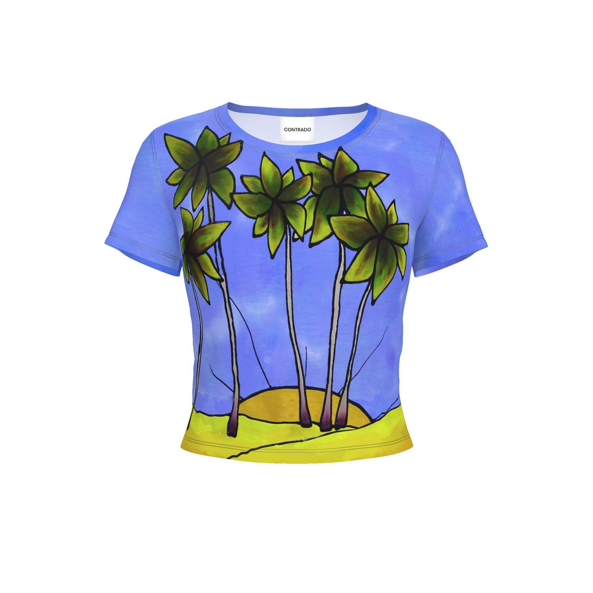 St Barth Women’s Baby T-Shirt – Coco Plage – KFA Hand Painted Style