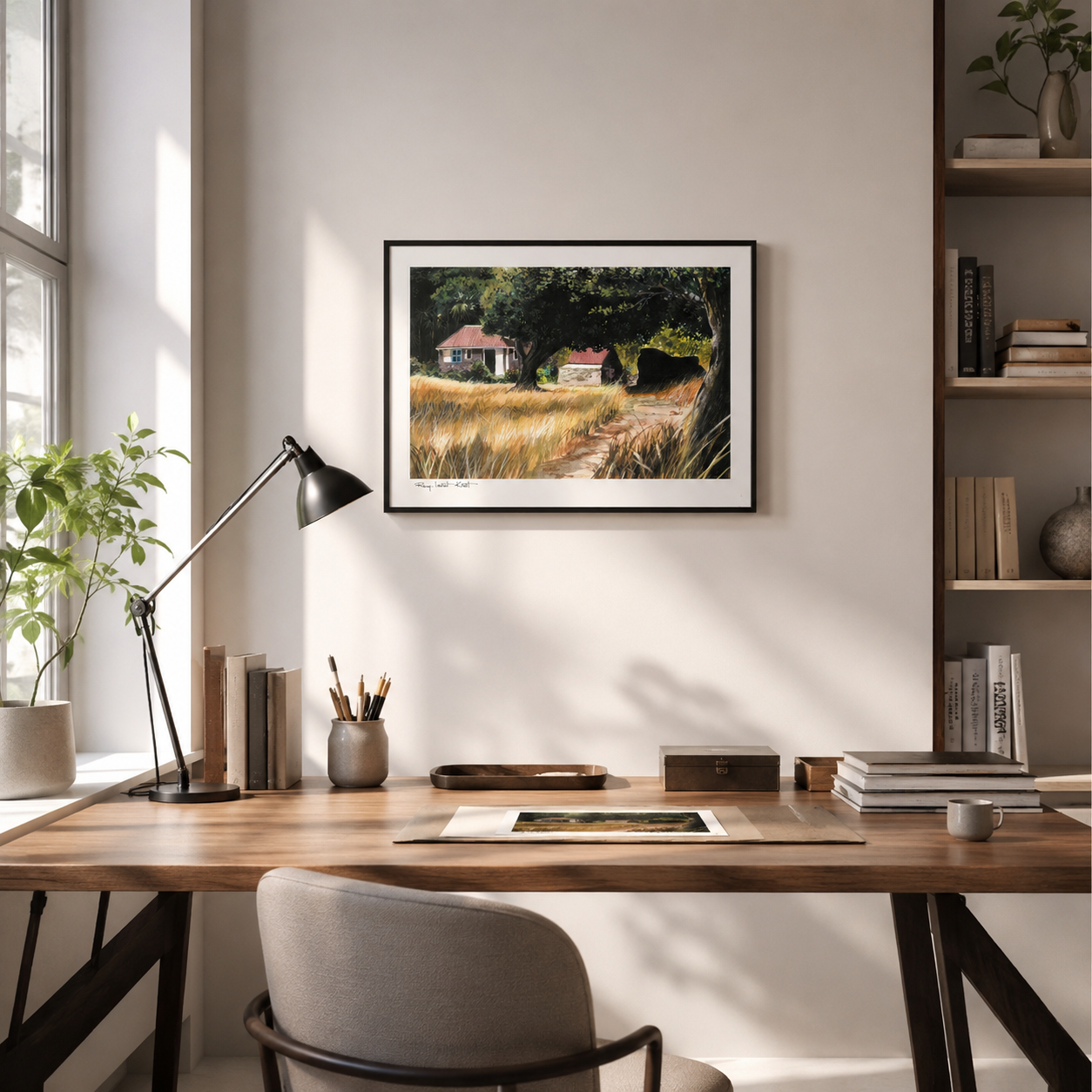 St Barth Watercolor Print – Grand Fond – Caribbean Wall Art