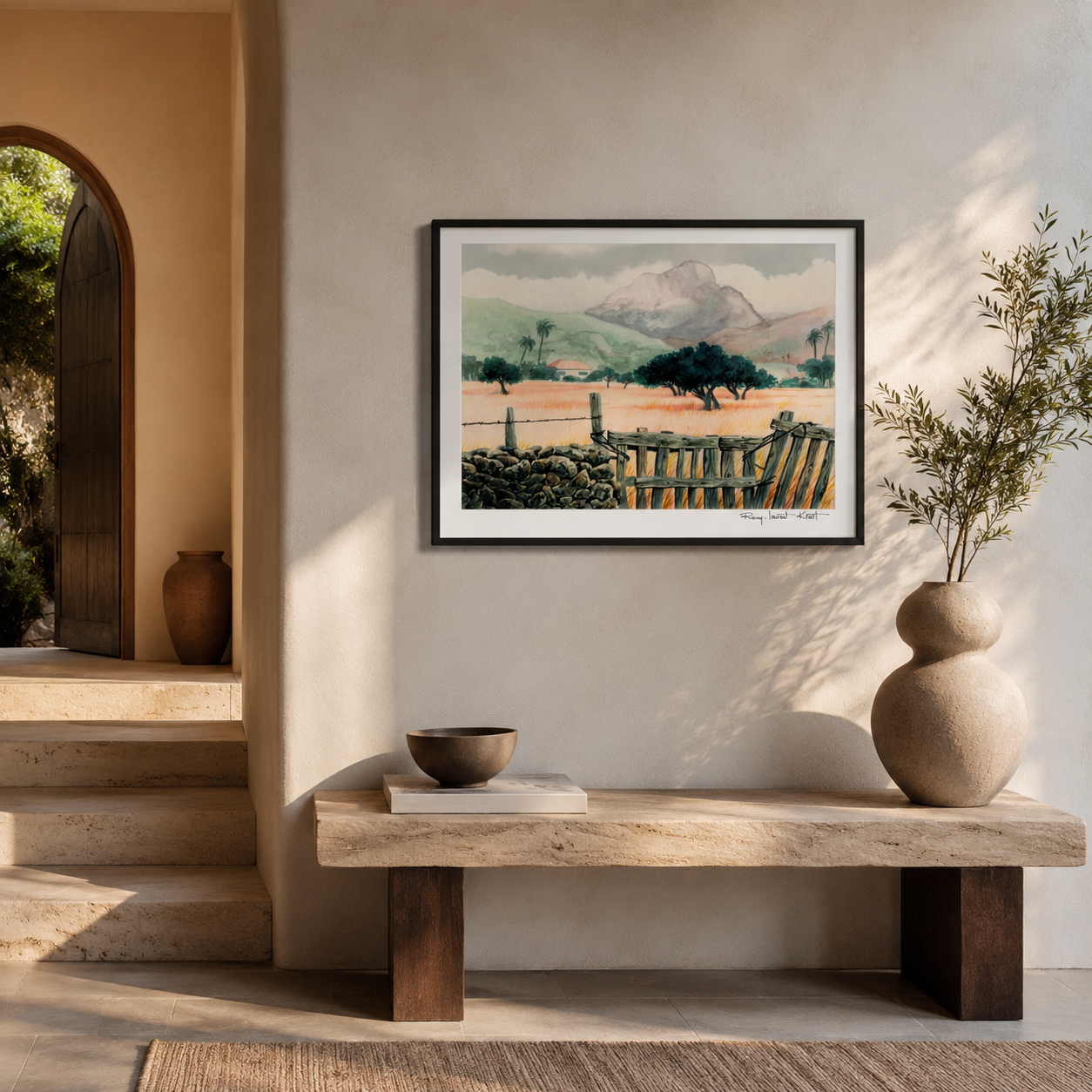 St Barth Watercolor Print – Salines – Caribbean Wall Art