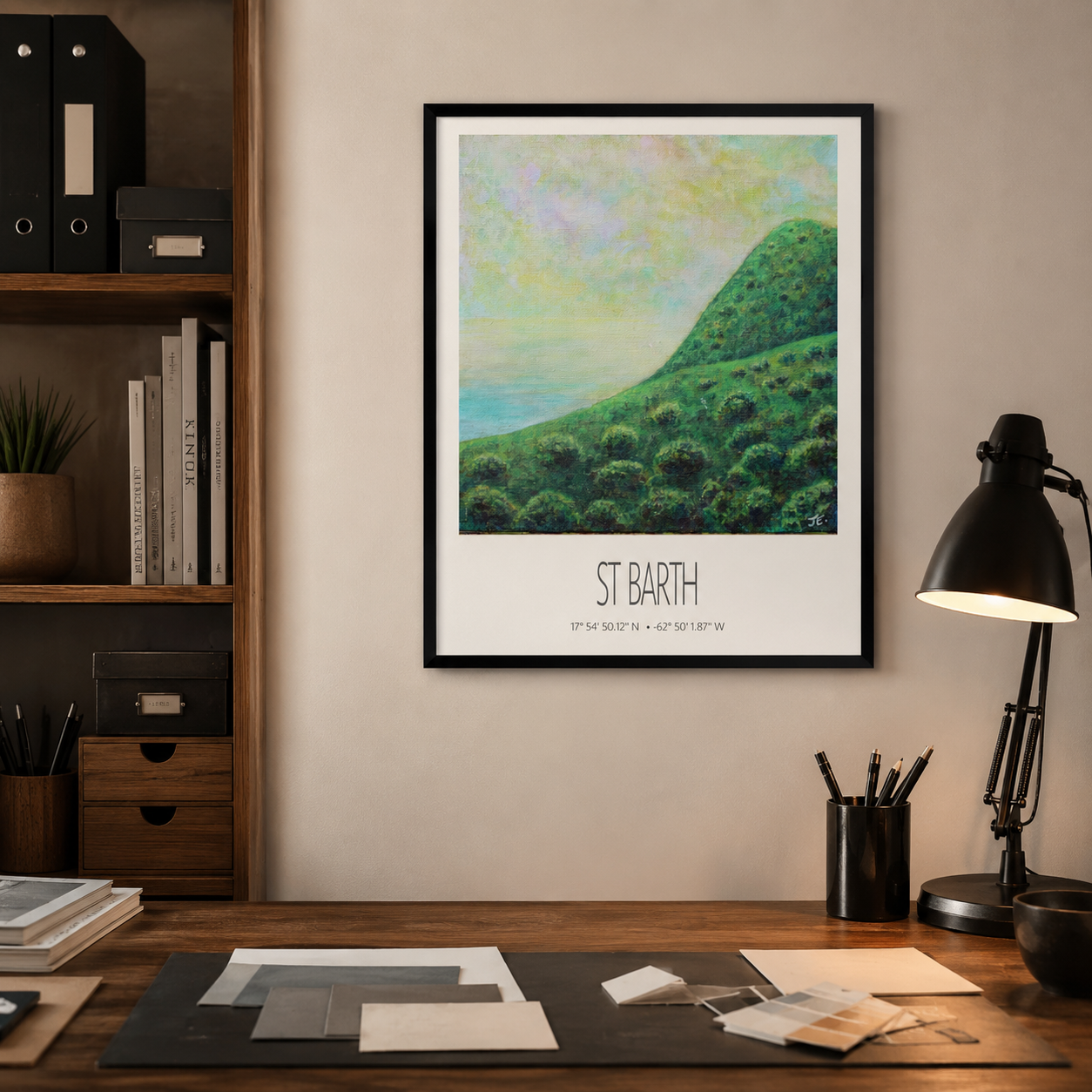 Art Print – St Barth – Tropical Trees – Acrylic Print – Travel Poster – Caribbean Wall Art