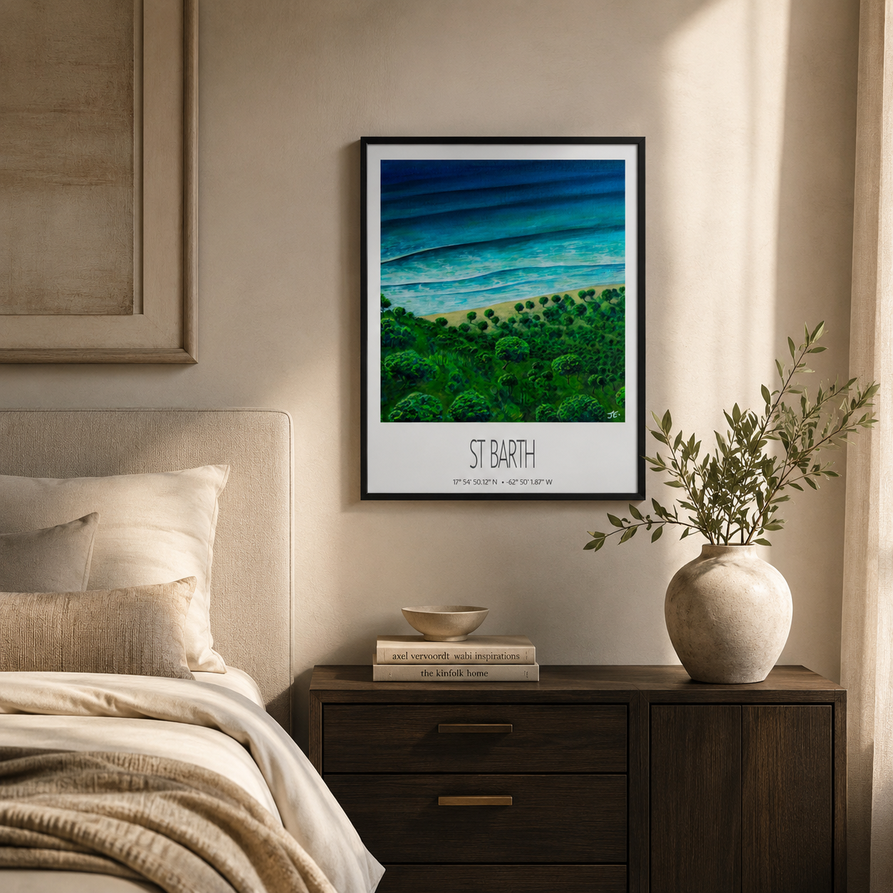 Art Print – St Barth – Chauvette – Acrylic Print – Travel Poster – Caribbean Wall Art