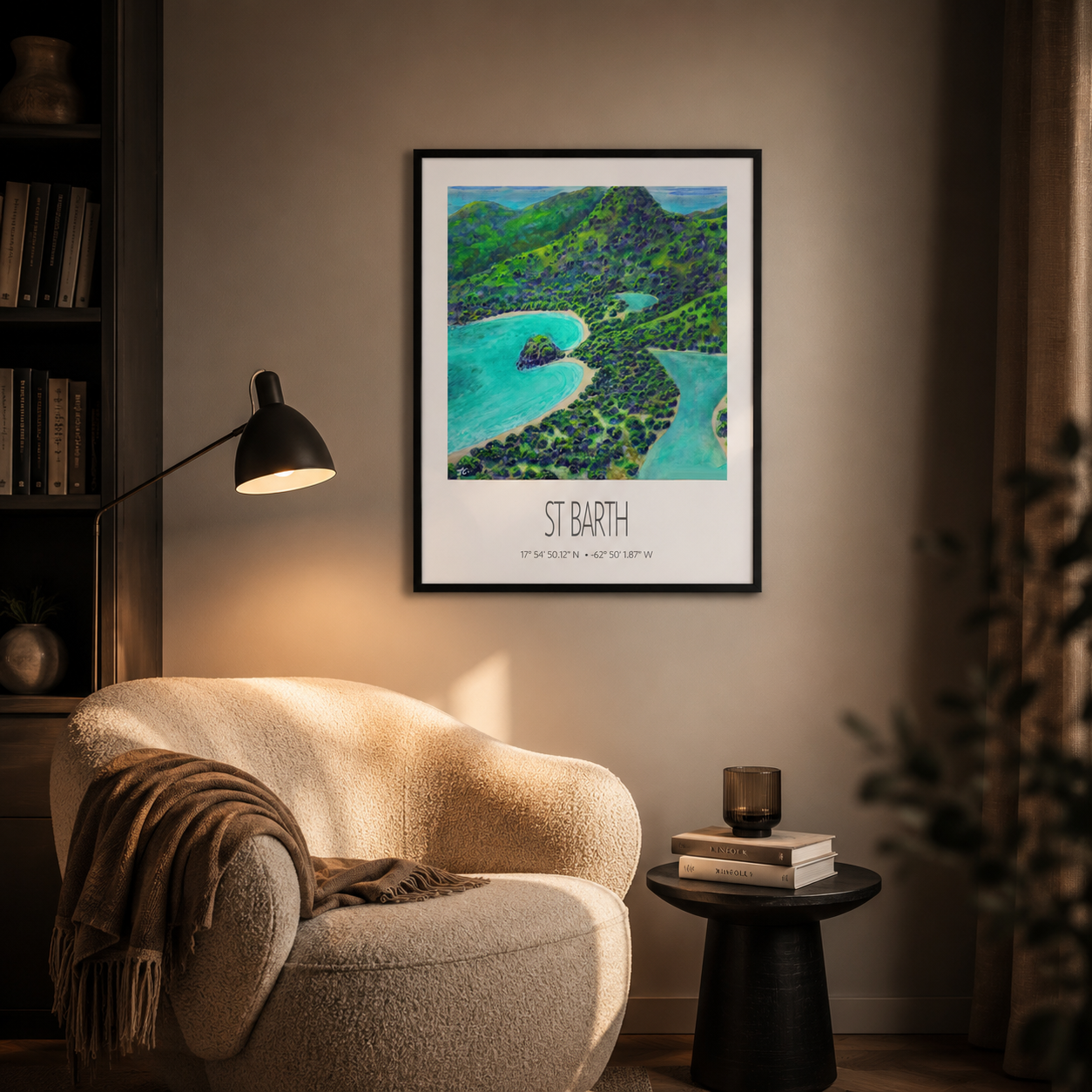 Framed Art Print – St Barth – Eden Rock – Acrylic Print – Travel Poster – Caribbean Wall Art