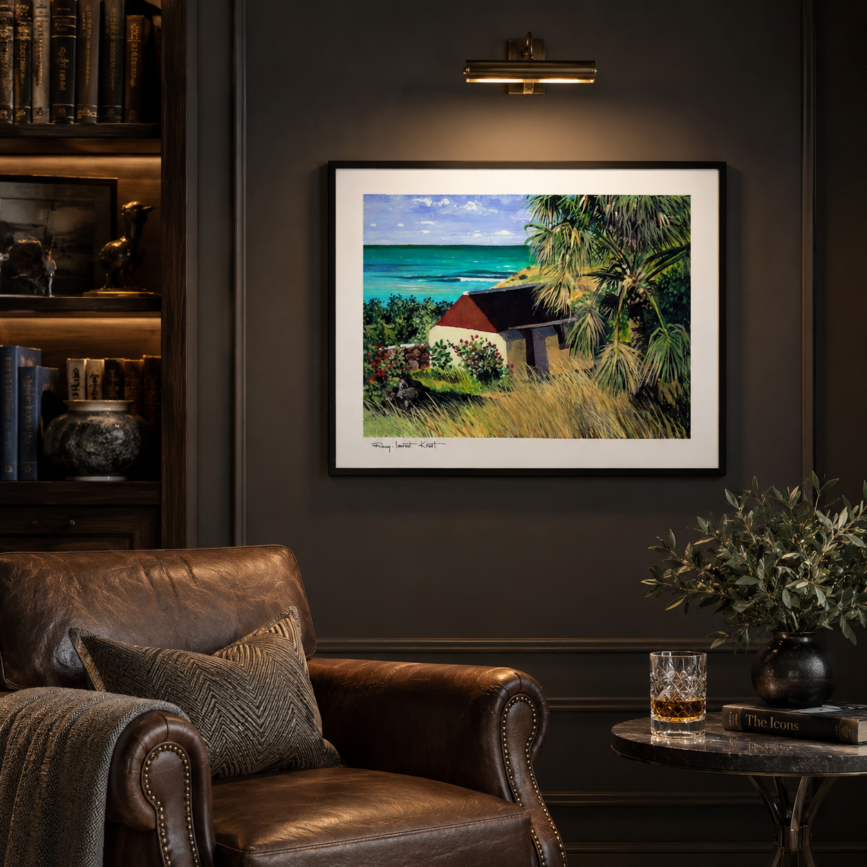 St Barth Watercolor Print – Grand Cul de Sac – Caribbean Wall Art