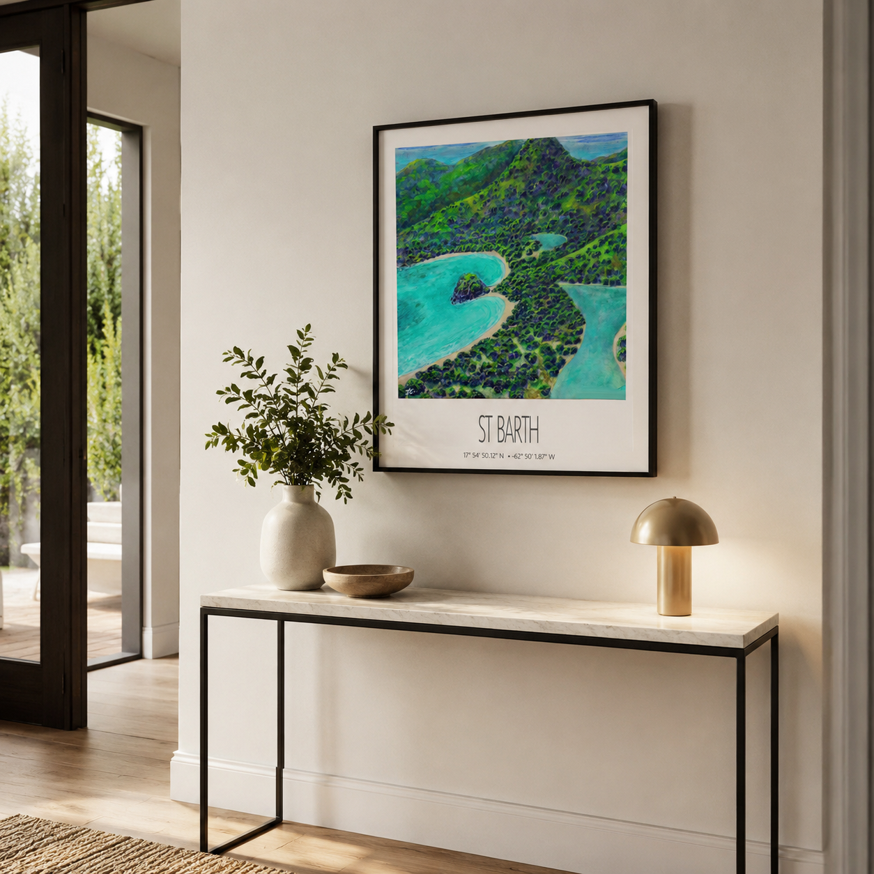 Framed Art Print – St Barth – Eden Rock – Acrylic Print – Travel Poster – Caribbean Wall Art