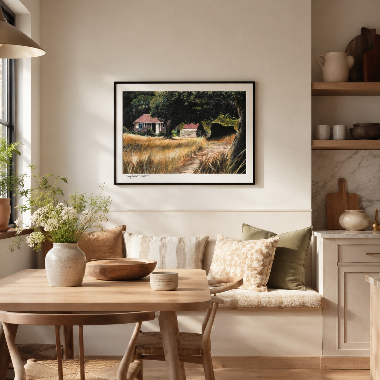 St Barth Watercolor Print – Grand Fond – Caribbean Wall Art