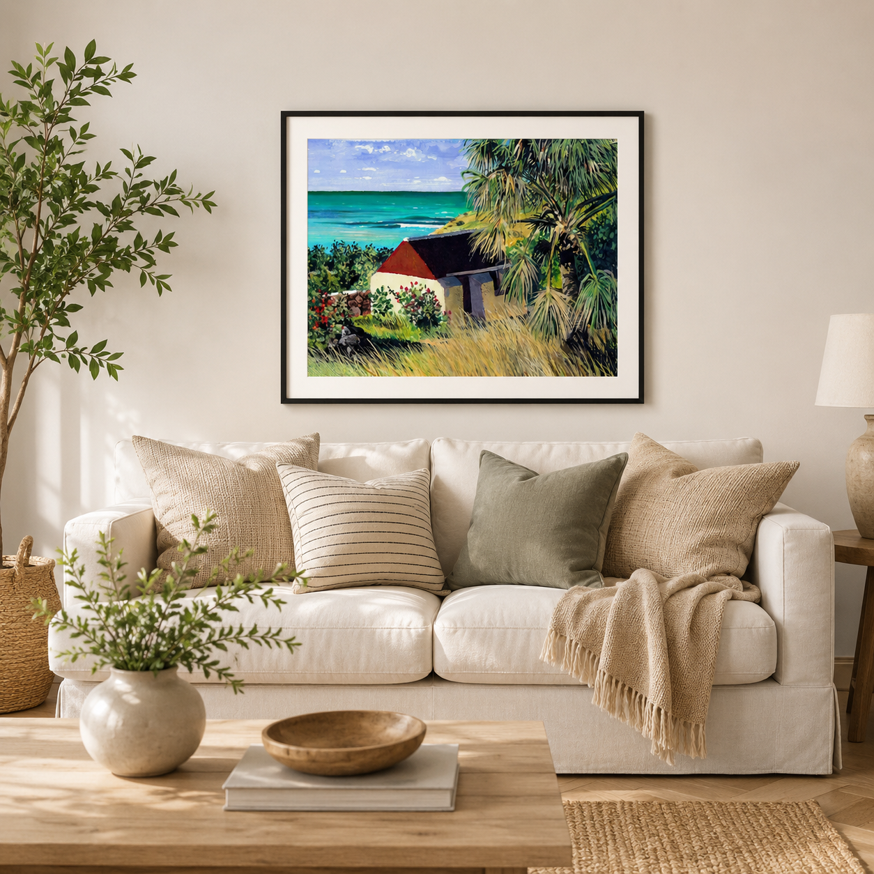 St Barth Watercolor Print – Grand Cul de Sac – Caribbean Wall Art
