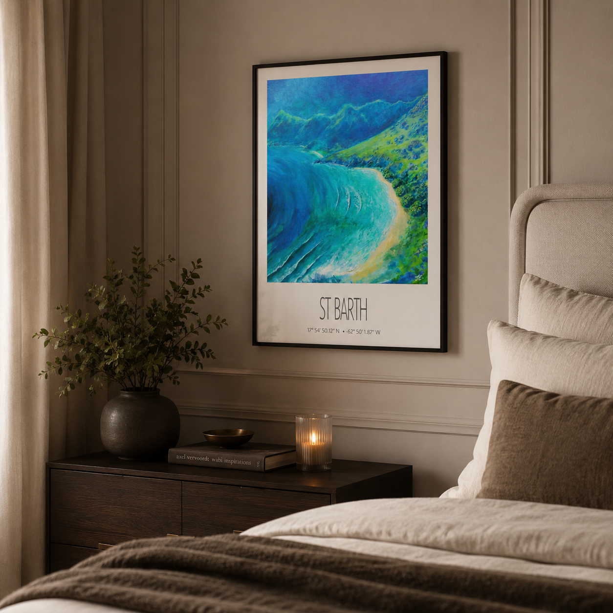 Art Print – St Barth – Toiny – Acrylic Print – Travel Poster – Caribbean Wall Art