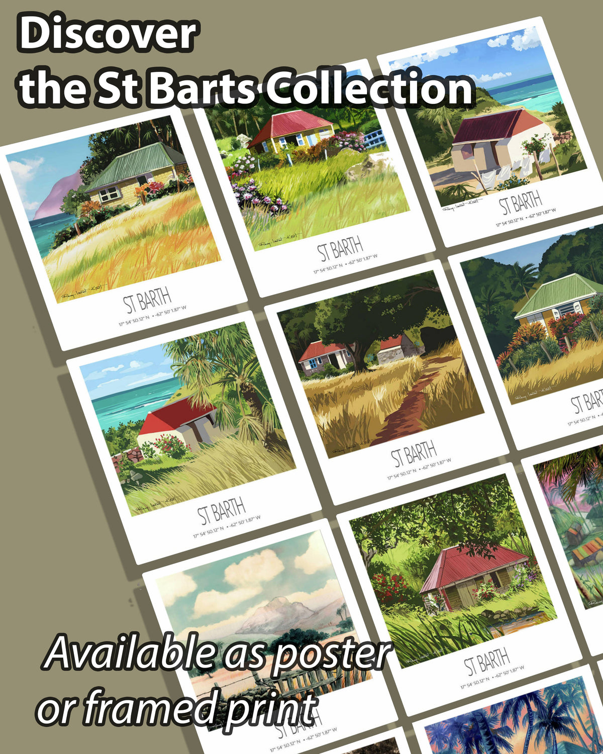 Blue Regatta – St Barth collection information – framed St Barth sailing wall art