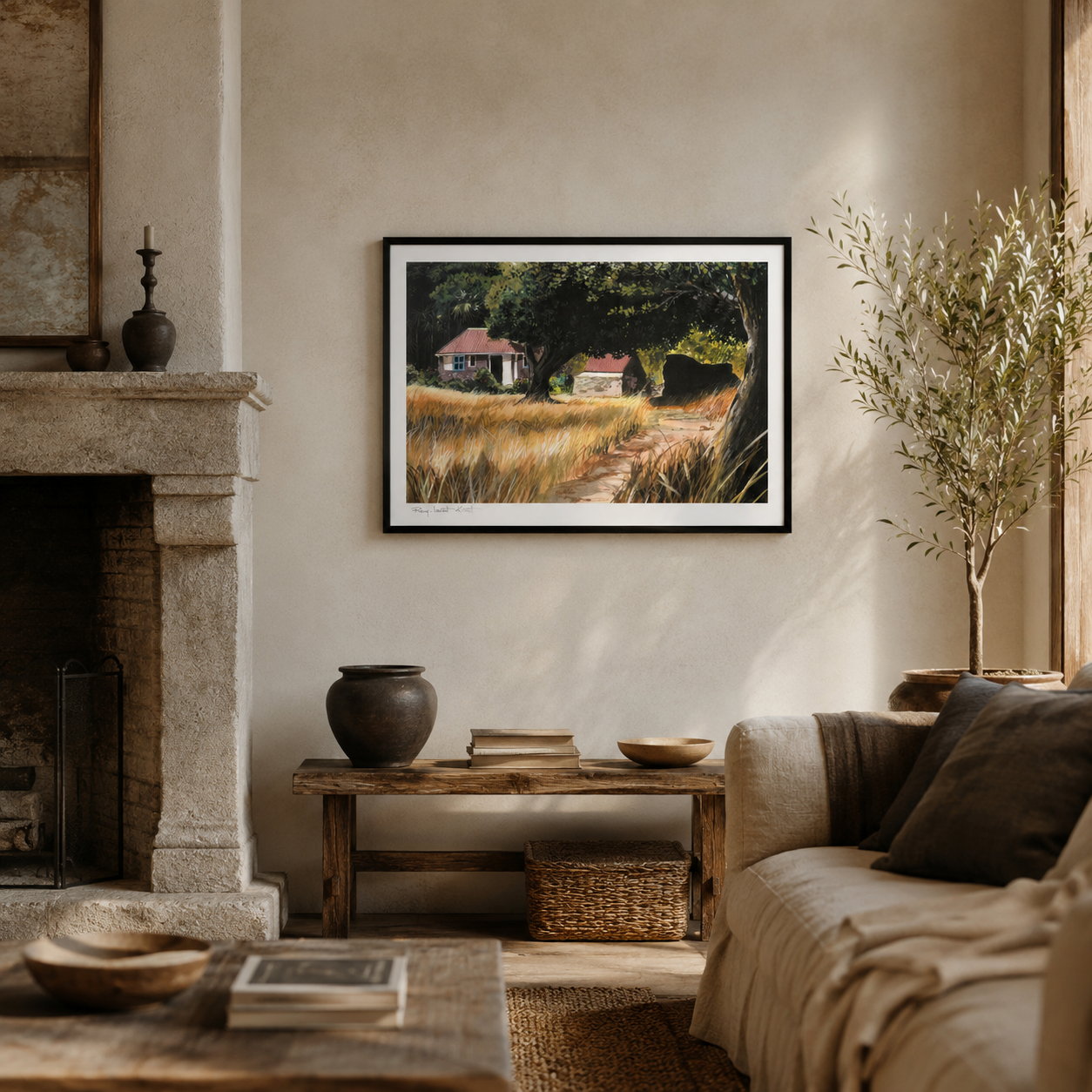 St Barth Watercolor Print – Grand Fond – Caribbean Wall Art