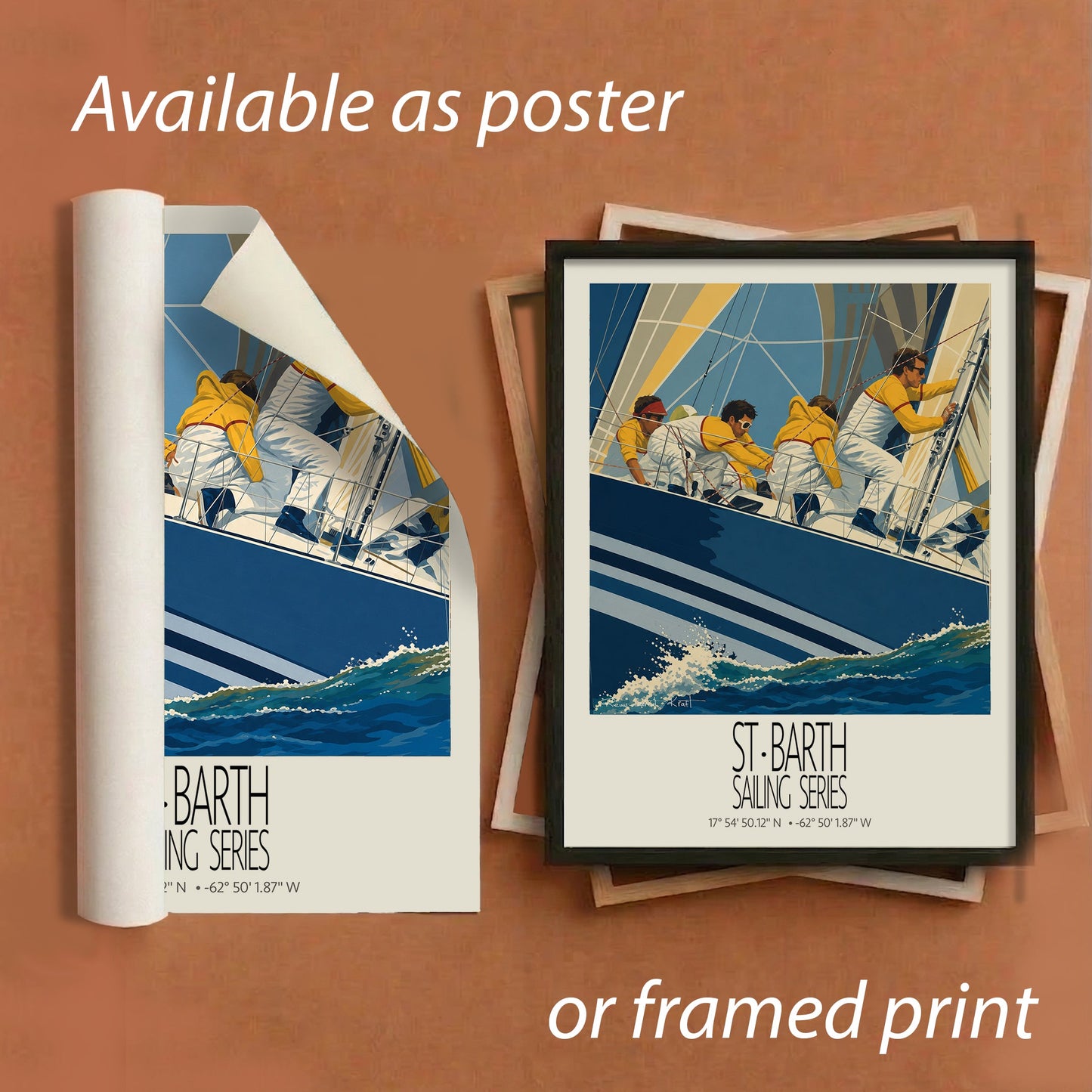 Duel Under Sail poster and framed poster comparison