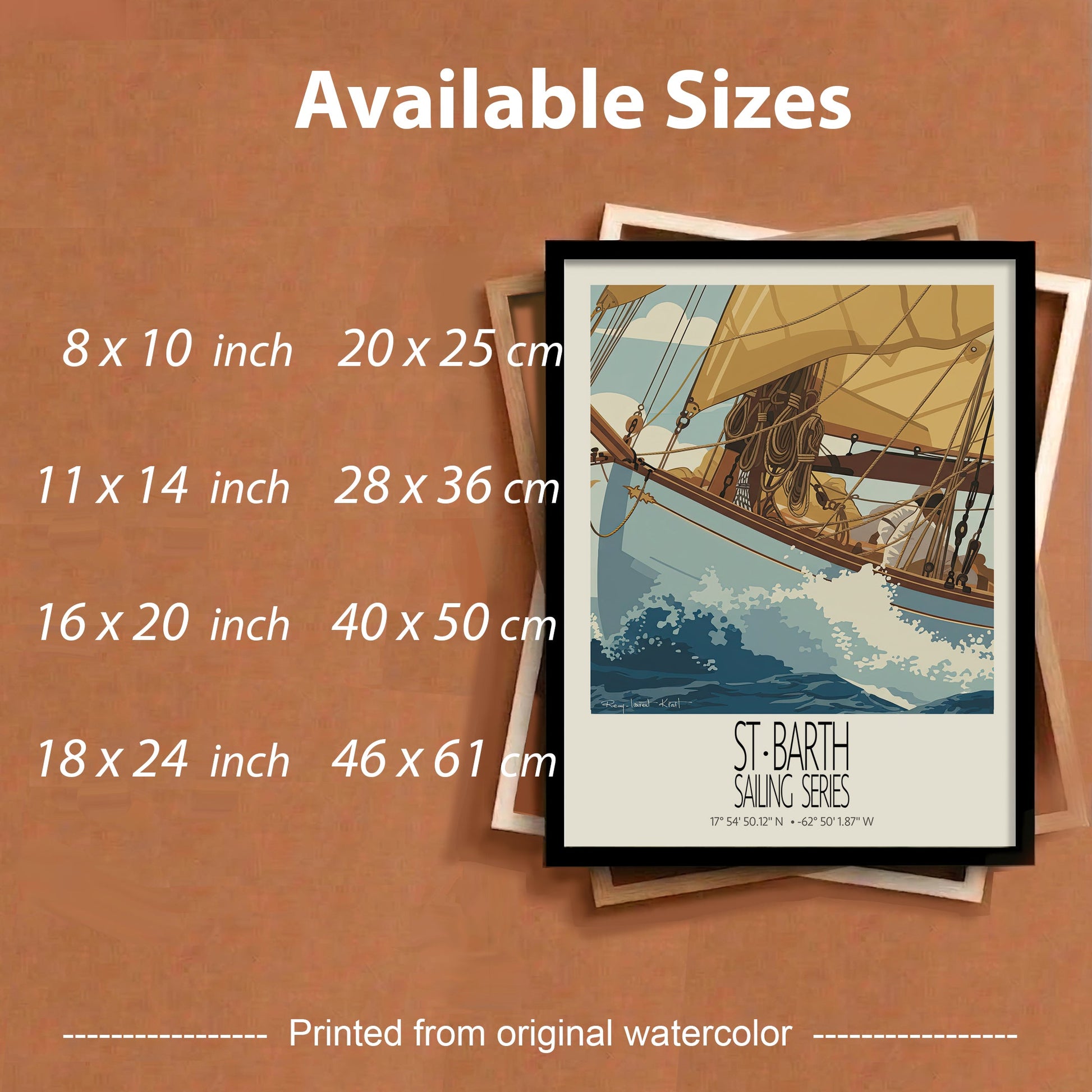 The Golden Sail framed travel poster available sizes