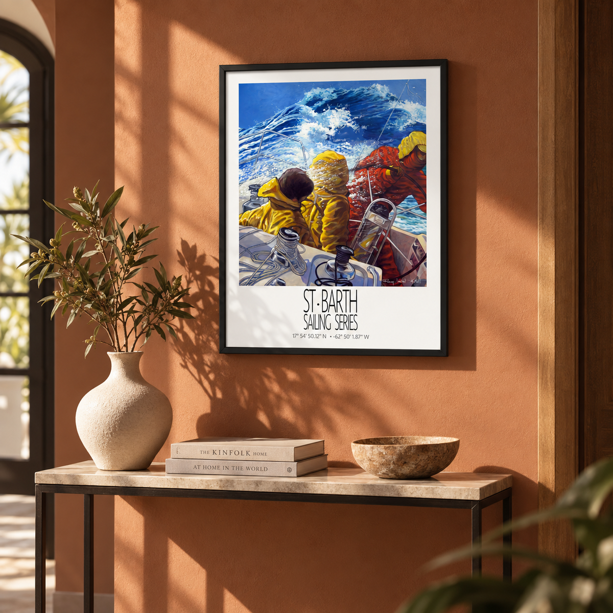 Grand Equipage – interior ambience 4 – unframed St Barth sailing wall art