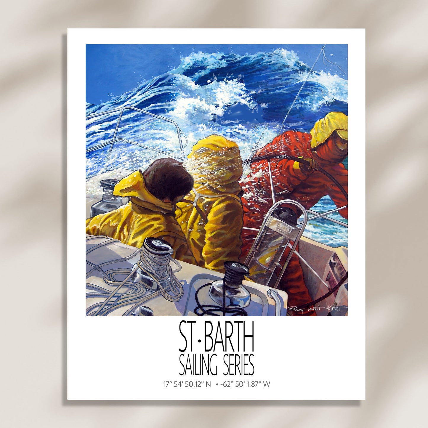 Grand Equipage – poster-only product view on a light background – unframed St Barth sailing wall art