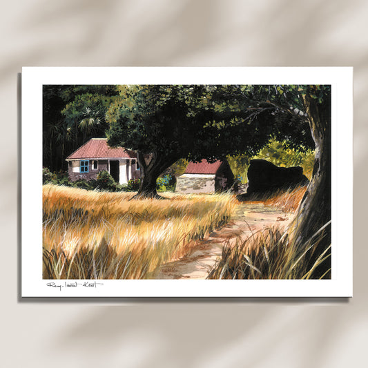 St Barth Watercolor Print – Grand Fond – Caribbean Wall Art