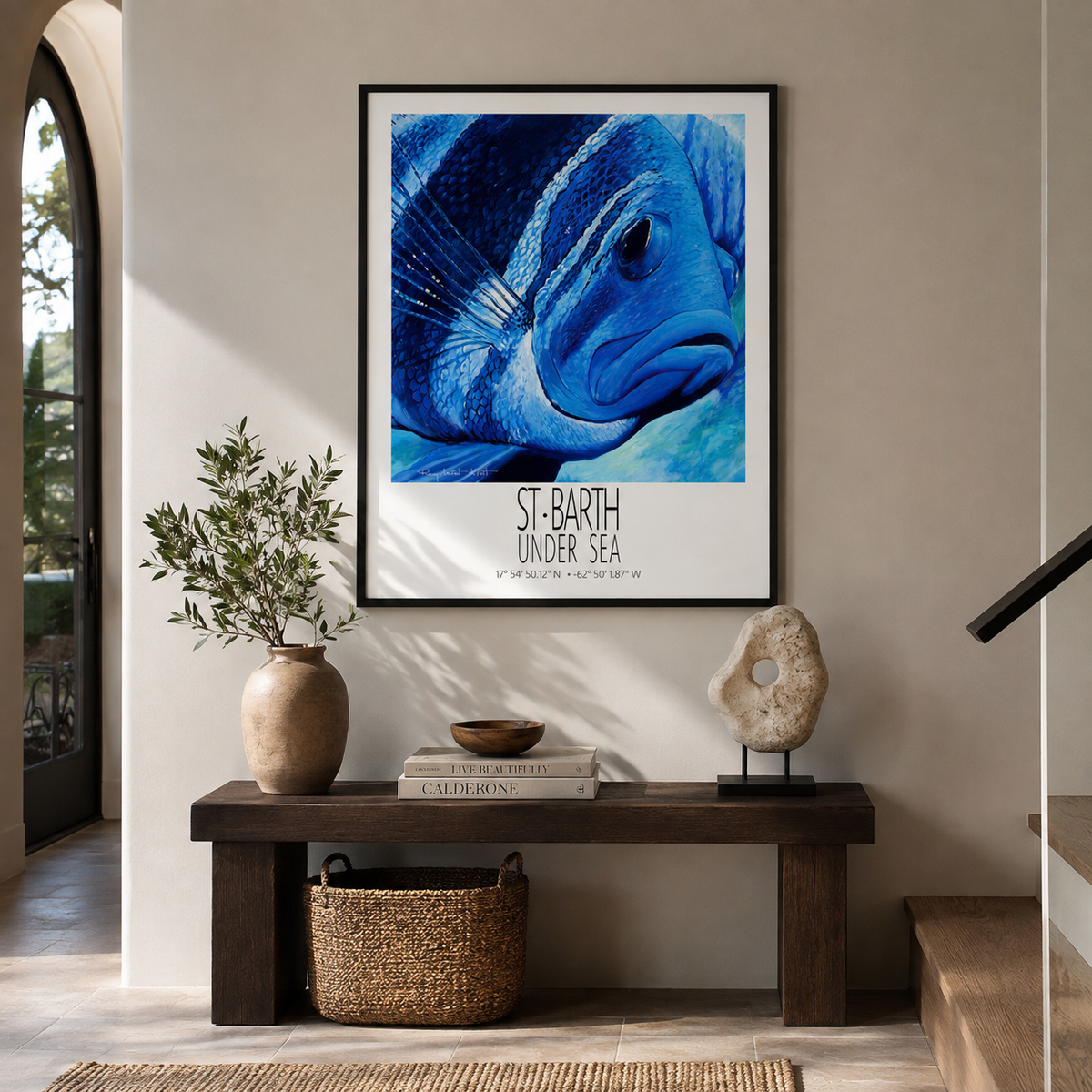 Grand Bleu Under Sea wall art interior mockup 1