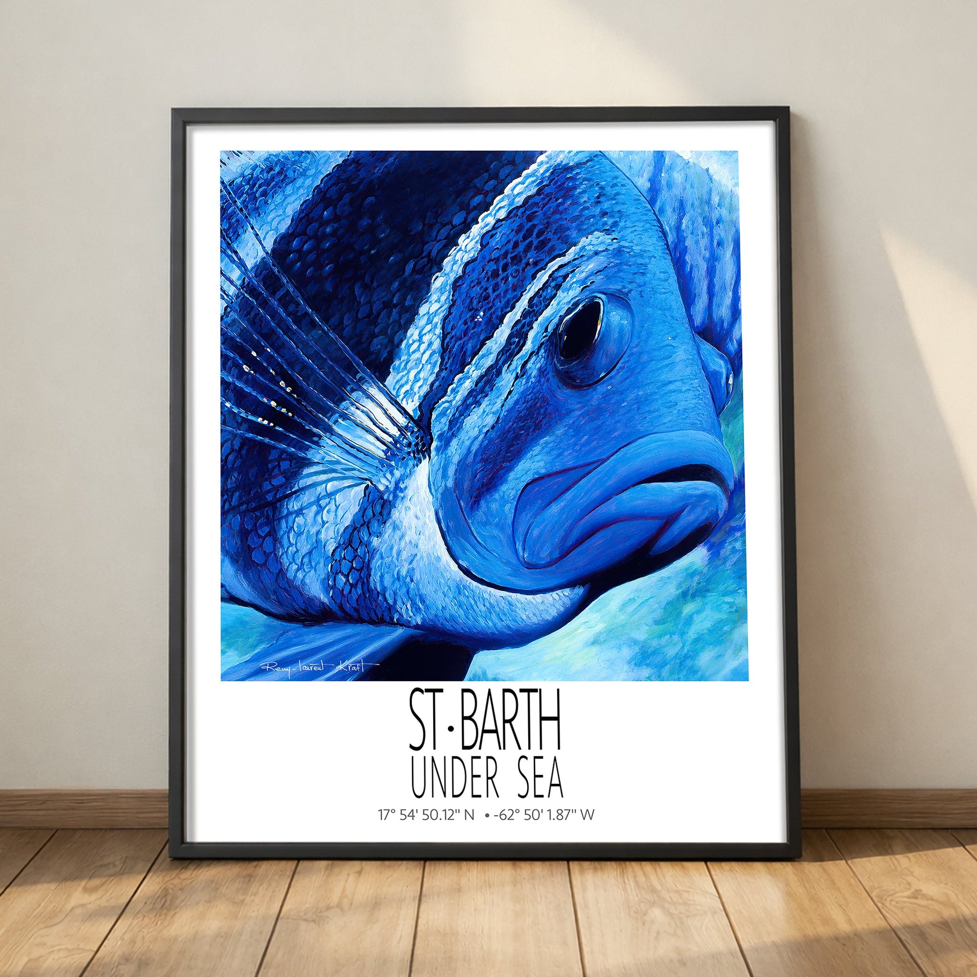 Grand Bleu framed Under Sea wall art mockup