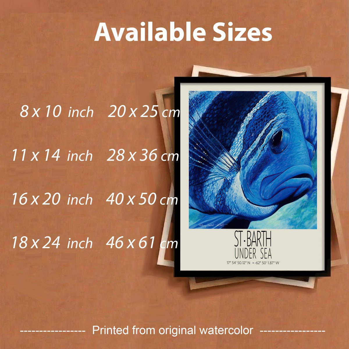 Grand Bleu framed travel poster available sizes