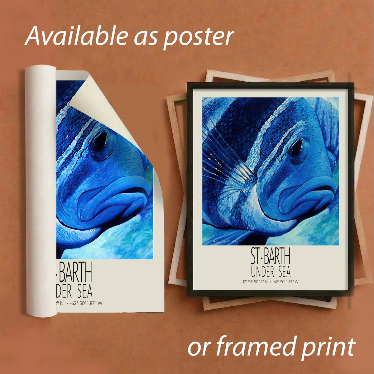 Grand Bleu available framed and unframed