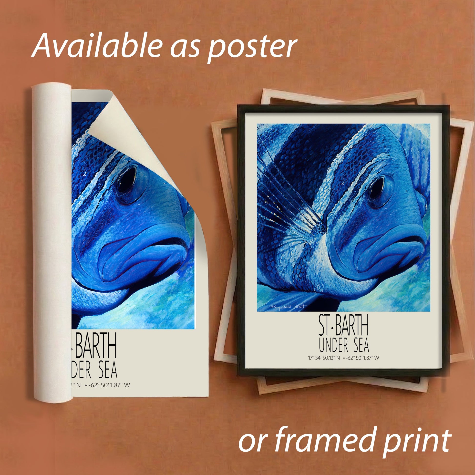 Grand Bleu available framed and unframed