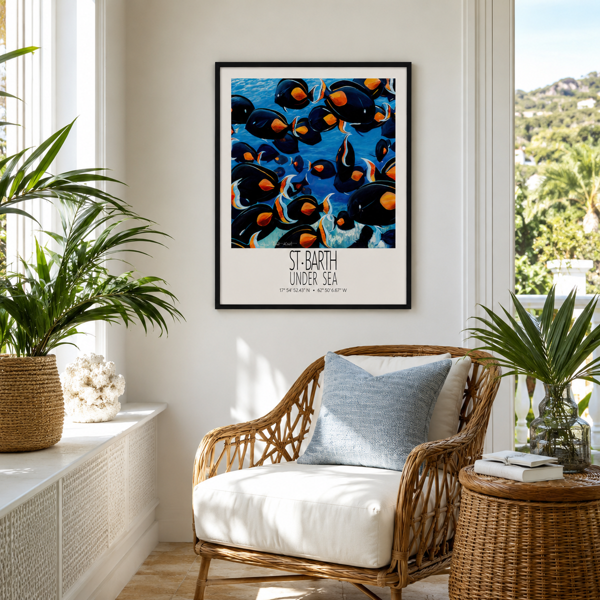 Grands Chirurgiens Under Sea wall art interior mockup 2