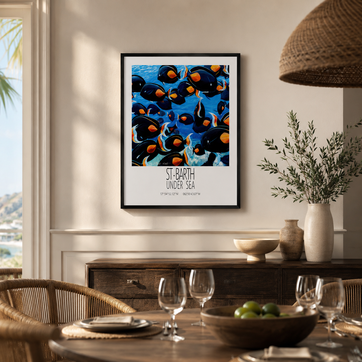 Grands Chirurgiens Under Sea wall art interior mockup 3