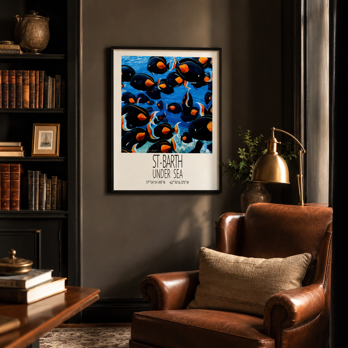 Grands Chirurgiens Under Sea wall art interior mockup 4