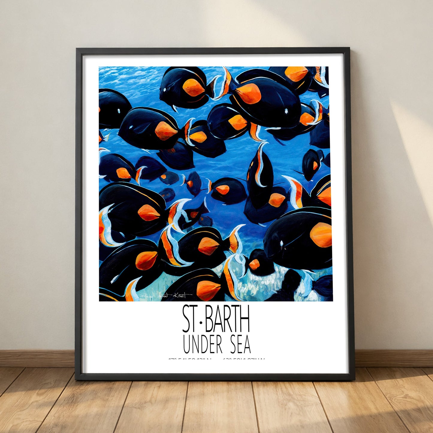 Grands Chirurgiens framed Under Sea wall art mockup