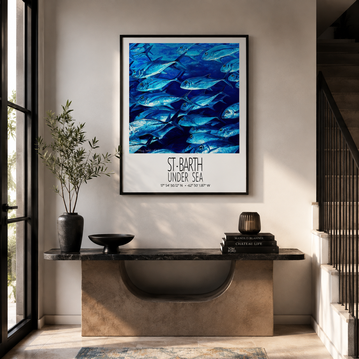 Liches Under Sea wall art interior mockup 1
