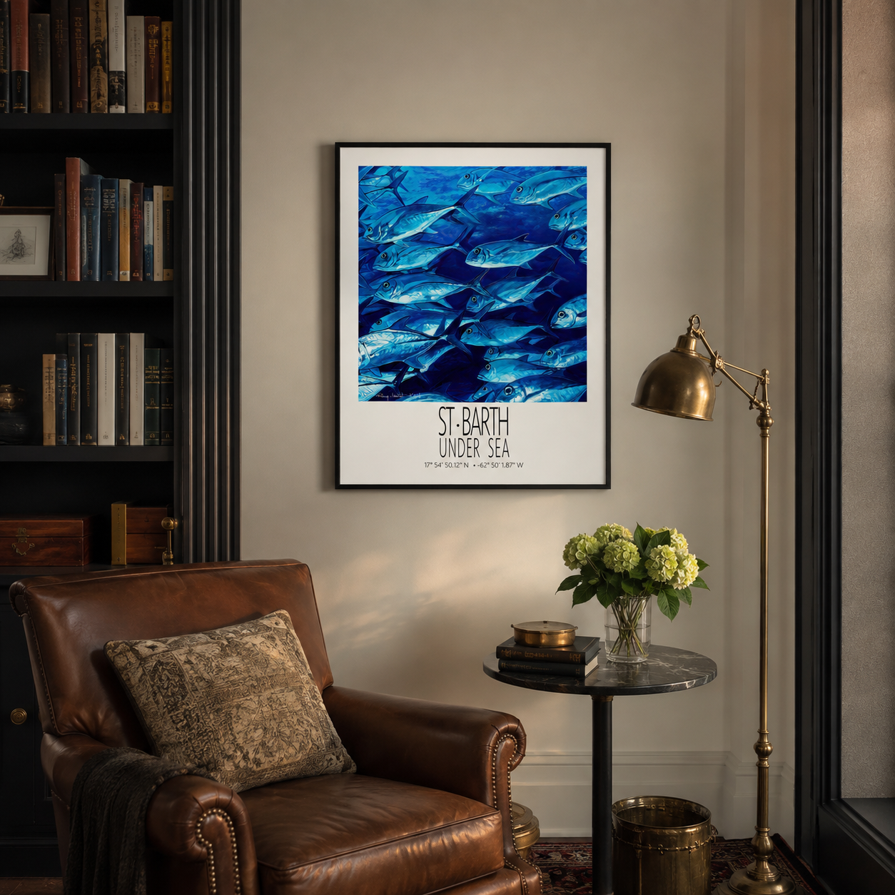 Liches Under Sea wall art interior mockup 3