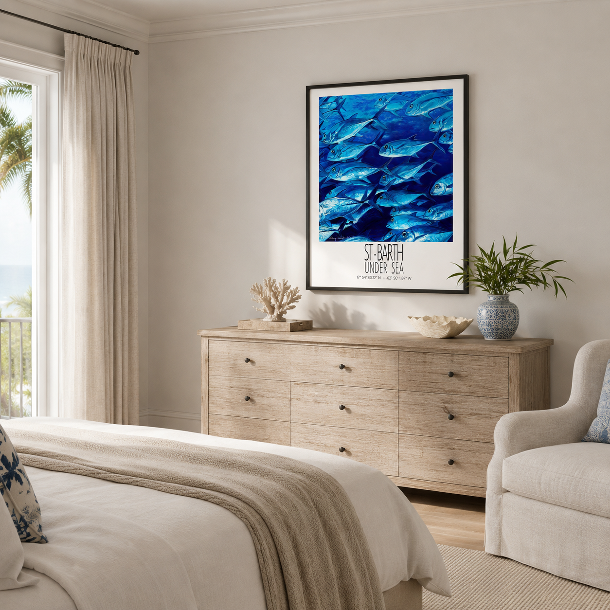 Liches Under Sea wall art interior mockup 4