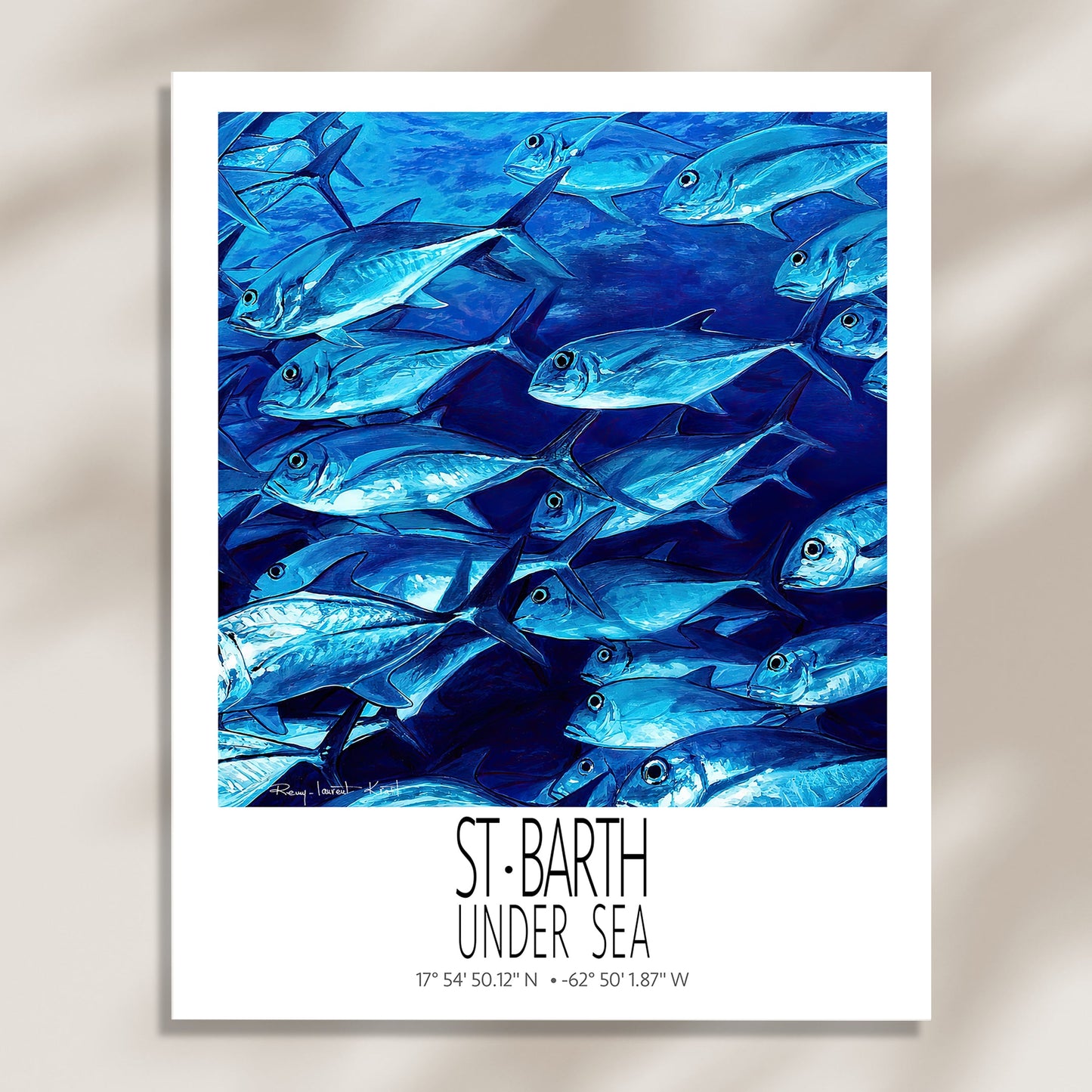 Liches unframed St Barth vintage travel poster