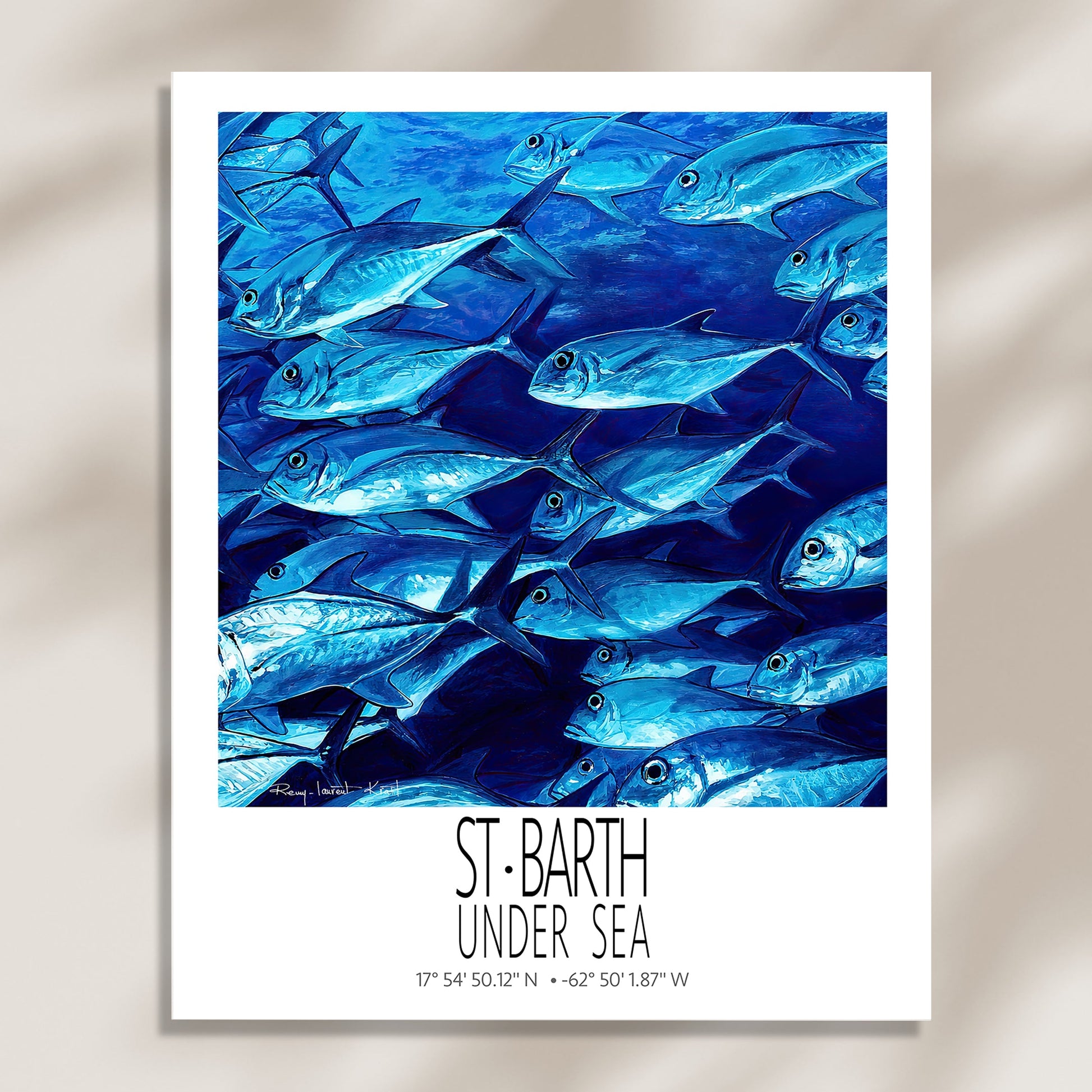 Liches unframed St Barth vintage travel poster