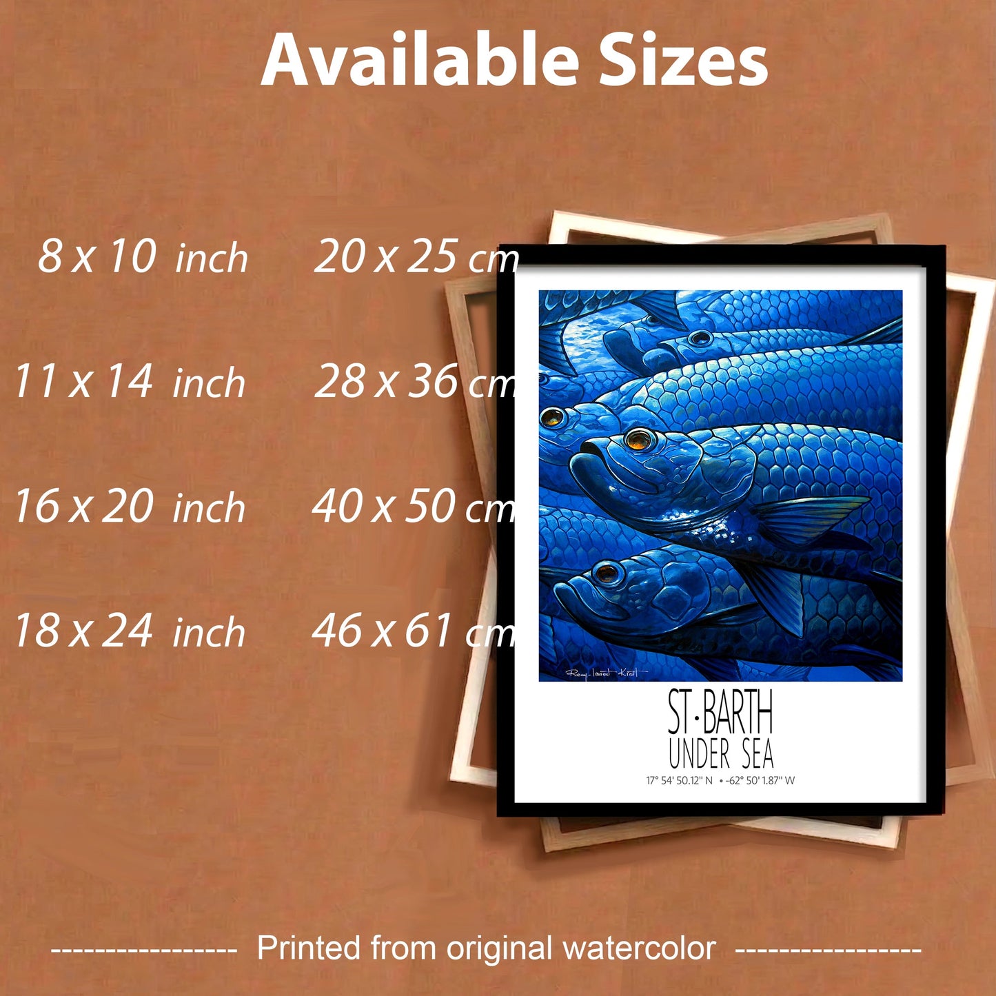 Tarpons framed travel poster available sizes