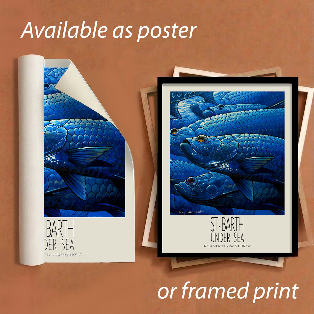 Tarpons available framed and unframed