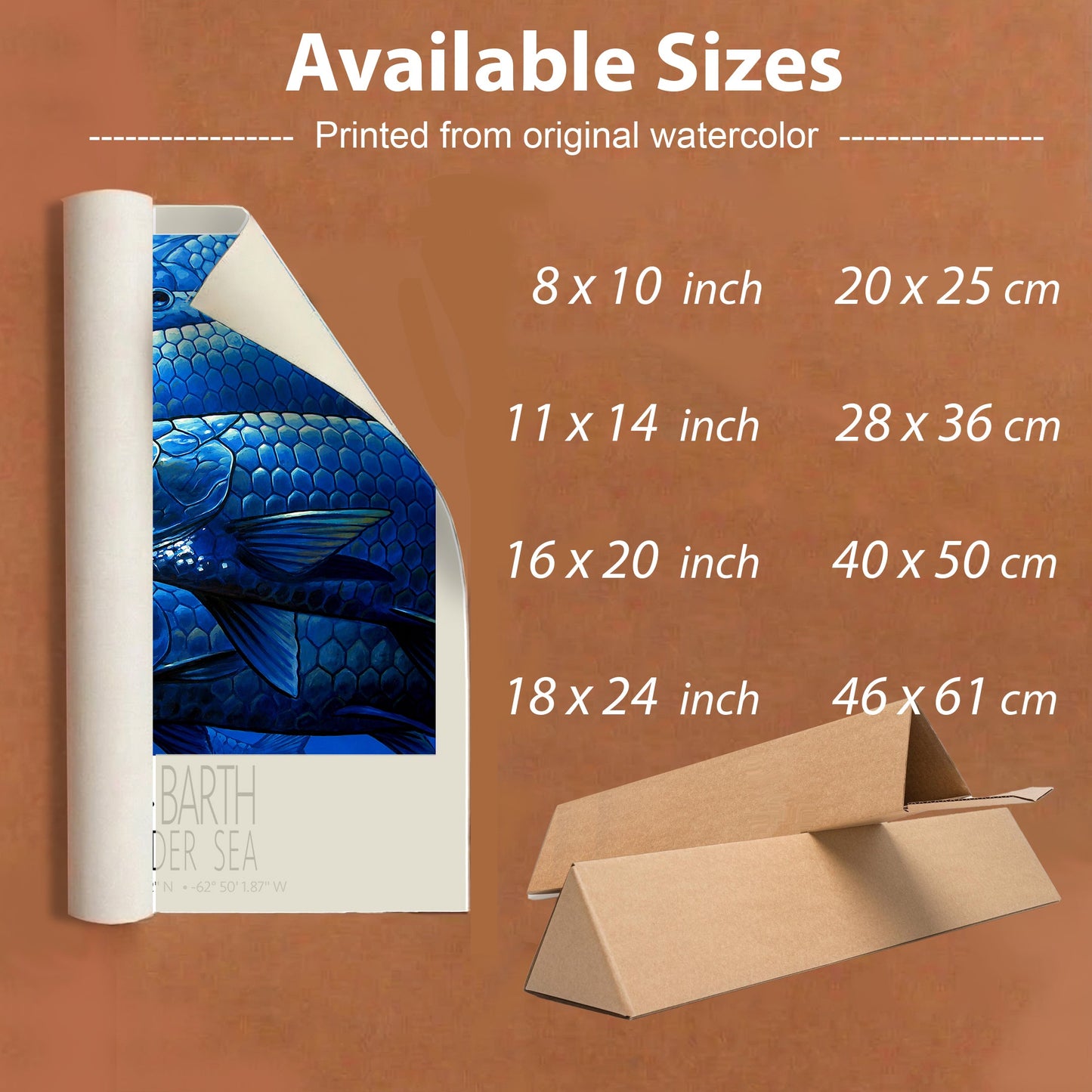 Tarpons unframed travel poster available sizes