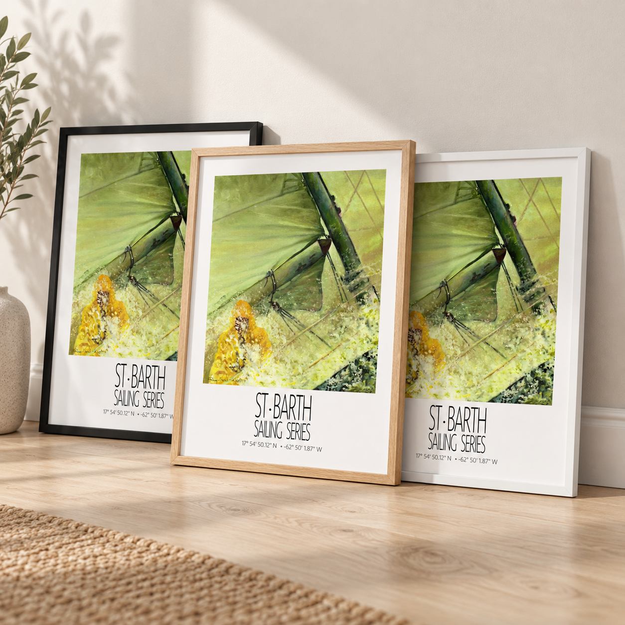 The Sail – frame colors information – framed St Barth sailing wall art