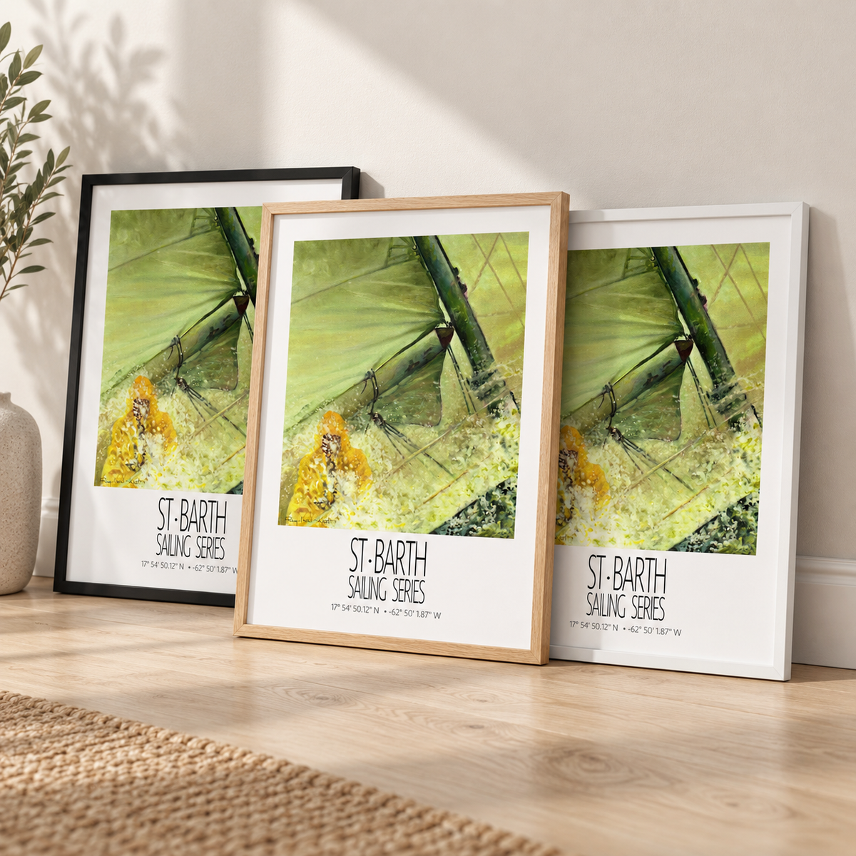 The Sail – frame colors information – framed St Barth sailing wall art