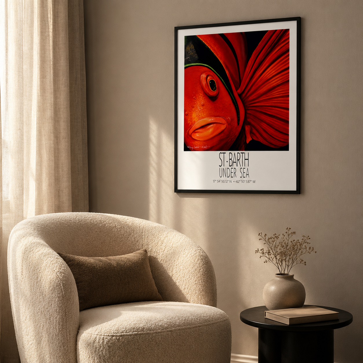 Tomate Under Sea wall art interior mockup 2