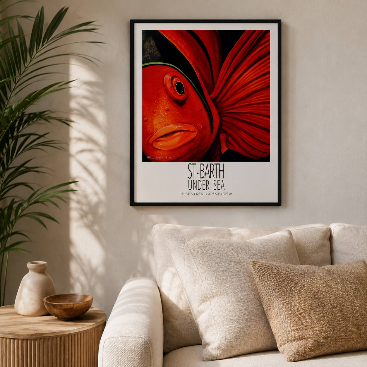 Tomate Under Sea wall art interior mockup 4