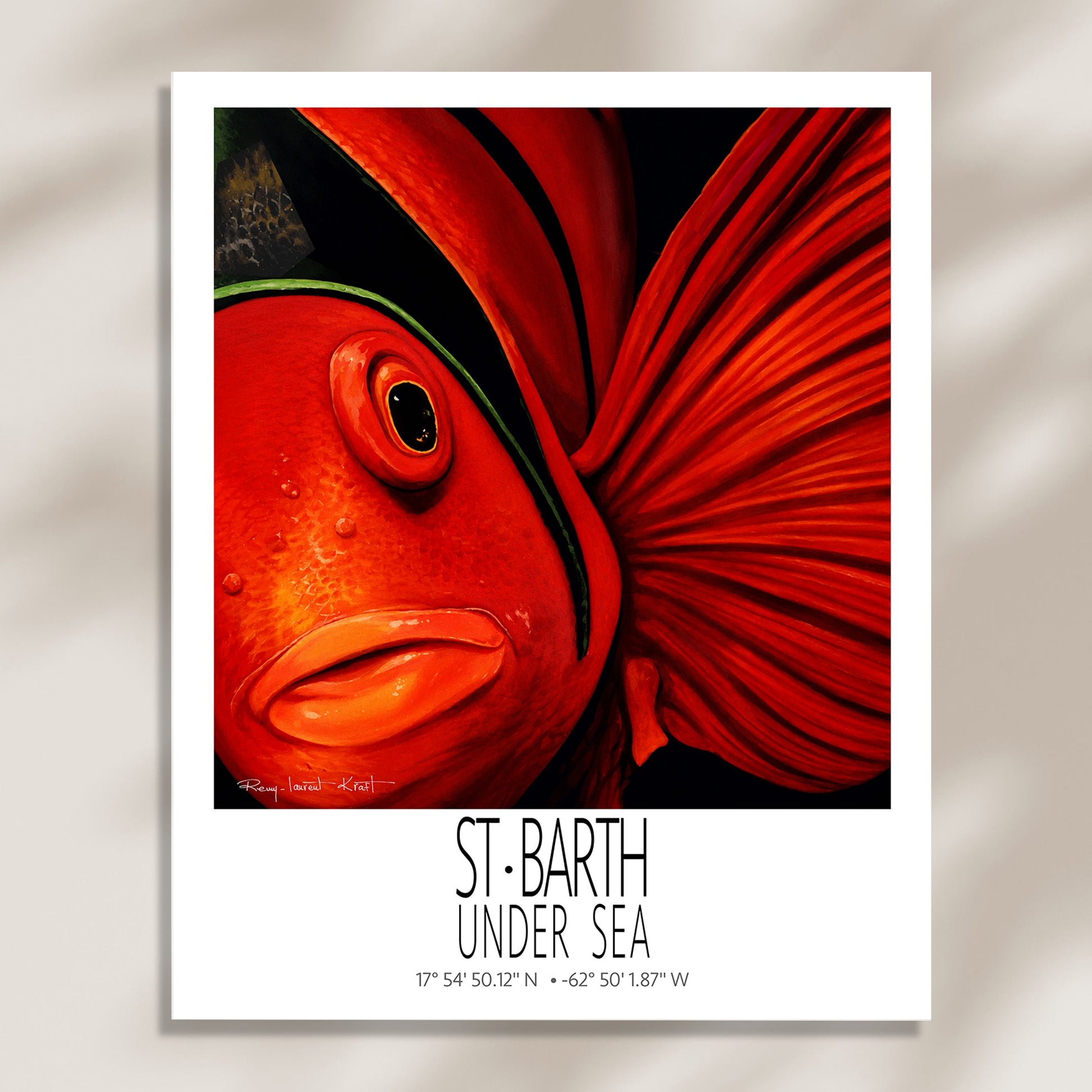 Tomate unframed St Barth vintage travel poster