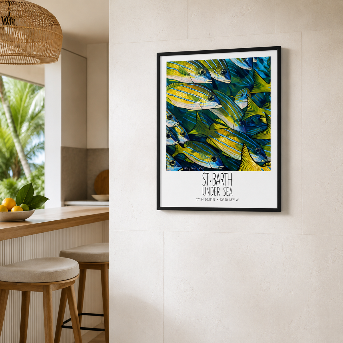 Torchades Under Sea wall art interior mockup 1