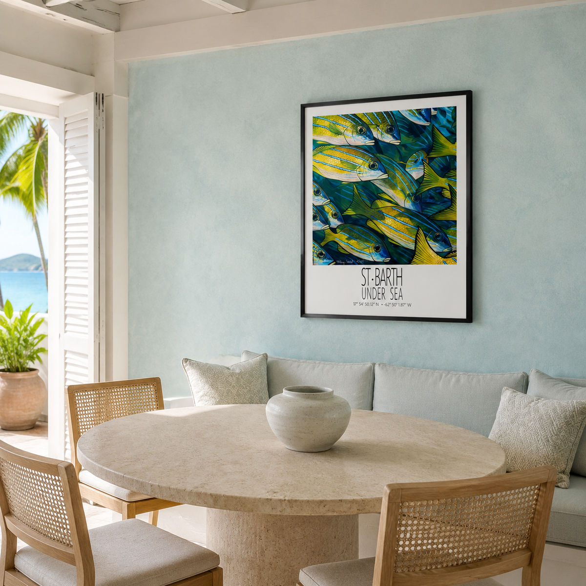 Torchades Under Sea wall art interior mockup 4