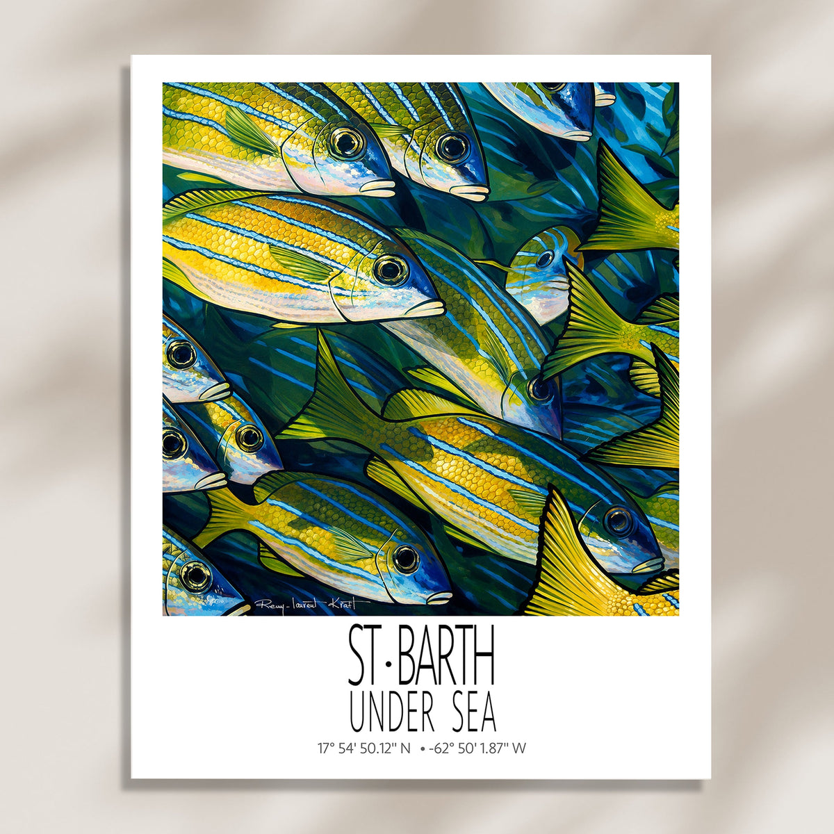 Torchades unframed St Barth vintage travel poster