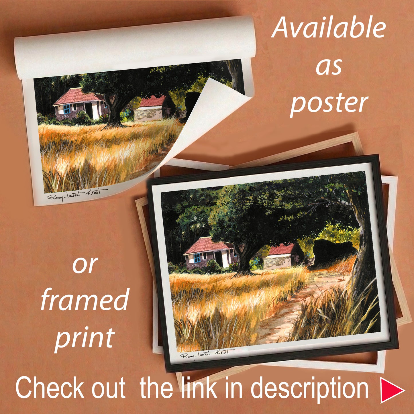 St Barth Watercolor Print – Grand Fond – Caribbean Wall Art